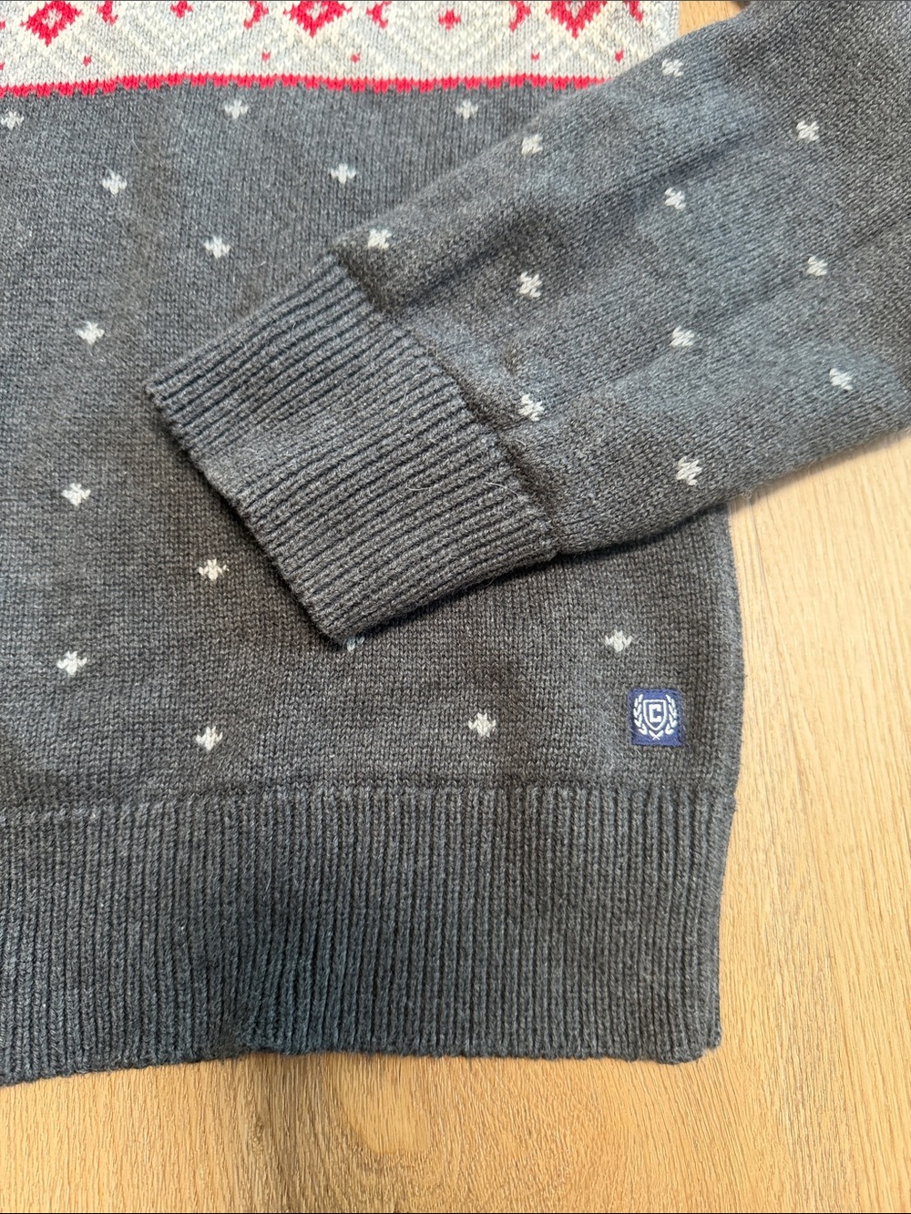 Chaps Reindeer Fair Isle Crewneck Sweater - Picture 3 of 5